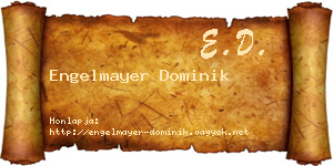 Engelmayer Dominik névjegykártya